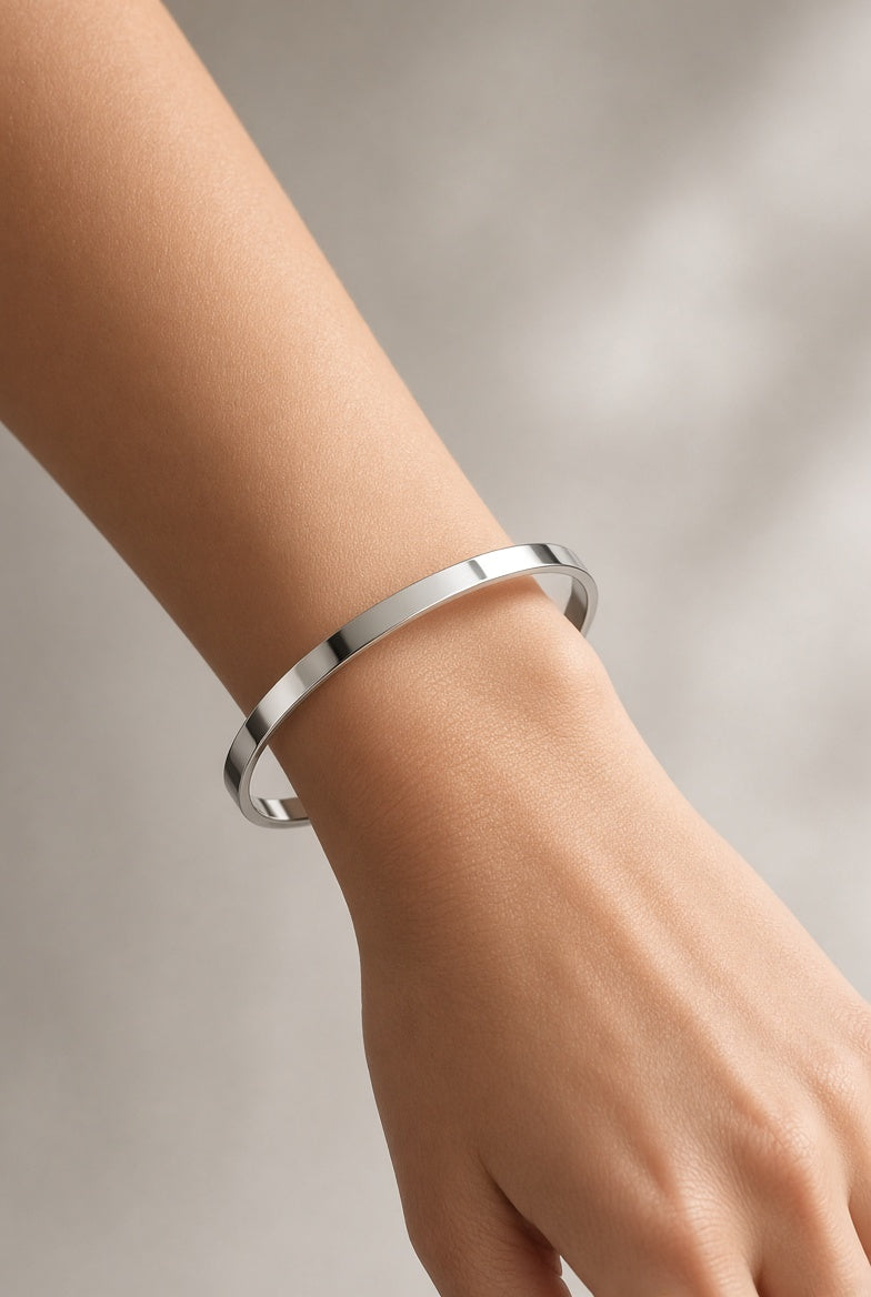 Pulsera de acero inoxidable clásica (acabado brillo)