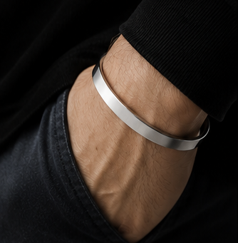 Pulsera de acero inoxidable clásica (acabado brillo)